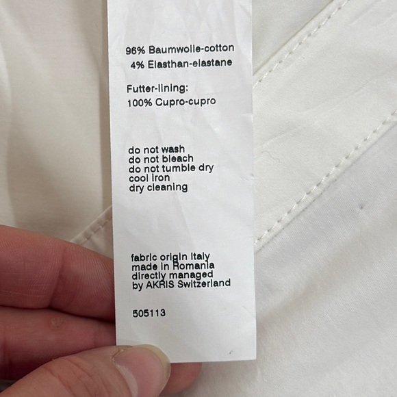 NWT AKRIS Punto Freda Trouser Pants Cream 18 Minimalist Classic Versatile Staple - Picture 7 of 12
